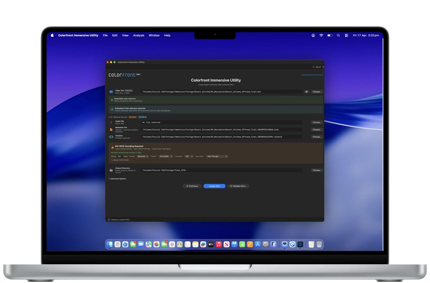 Colorfront Immersive Utility App – Hero shot